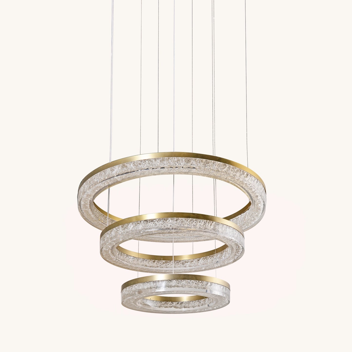 Aureate Ring - Cascading Illumination Chandelier