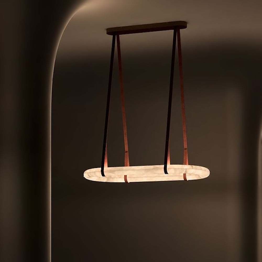 Circle Alabaster Chandelier