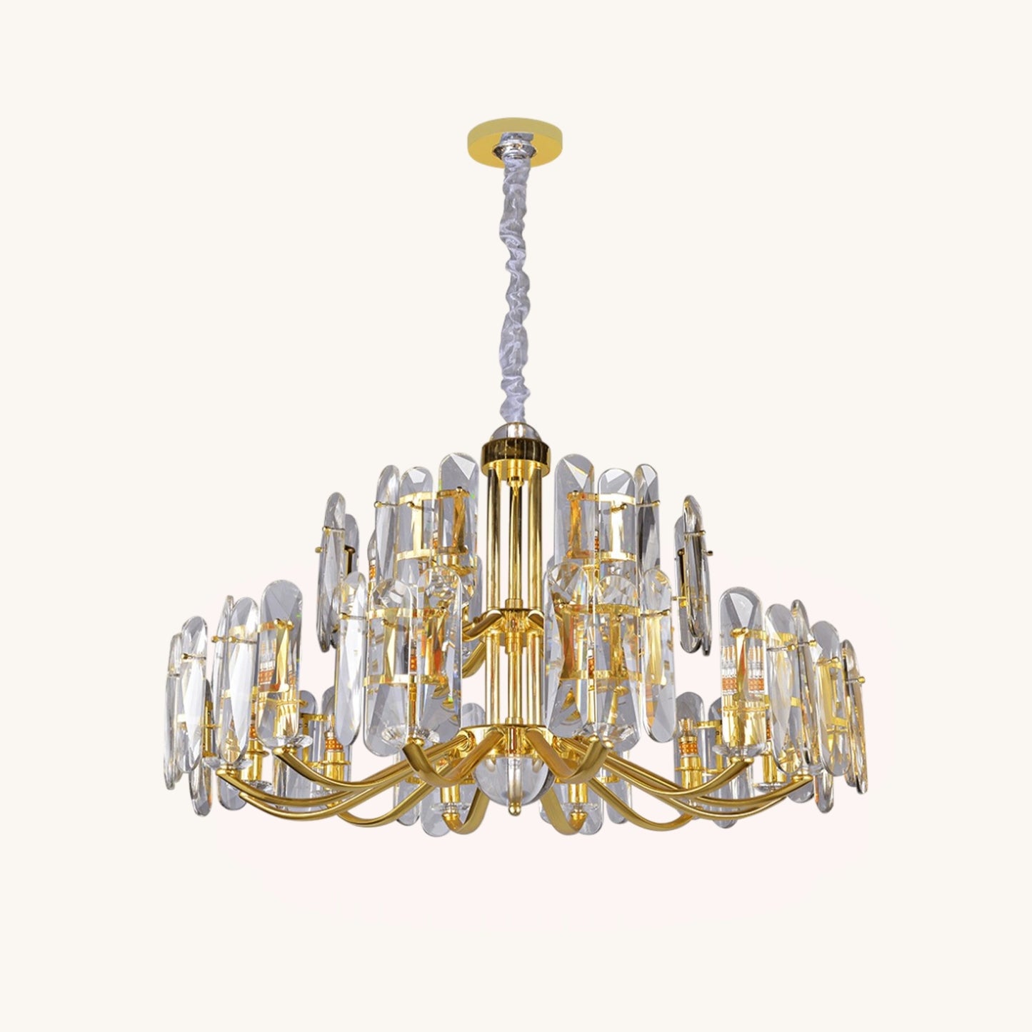 Golden Aura - Crystal Symphony Chandelier