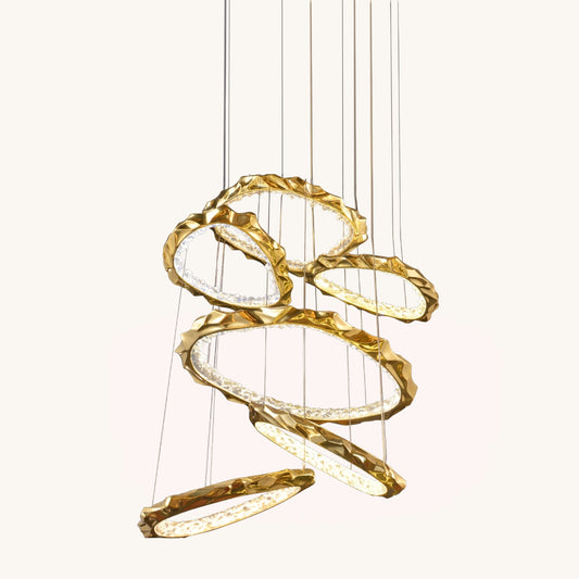 Luxurious Helix Golden Chandelier