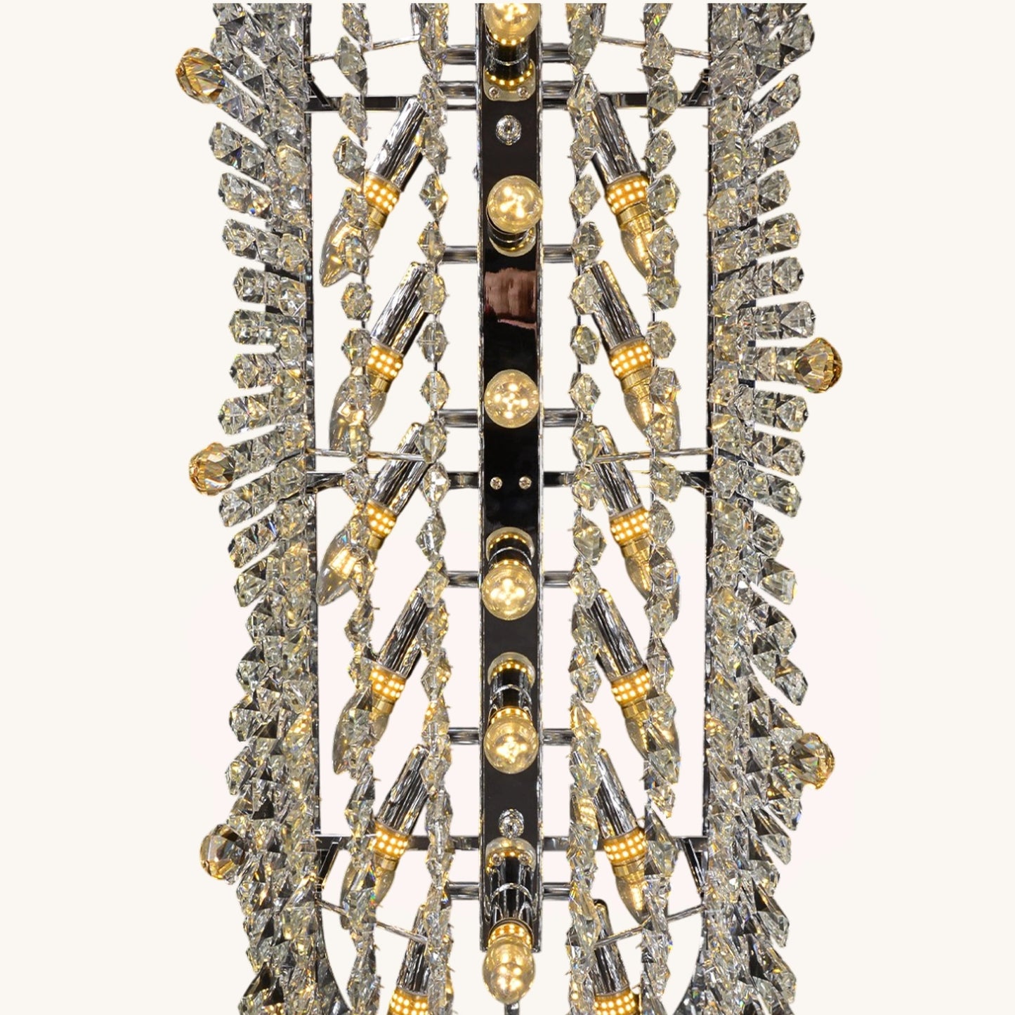 Sparkling Crystal Elegance - Oval Suspended Chandelier