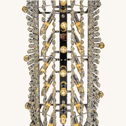 Sparkling Crystal Elegance - Oval Suspended Chandelier
