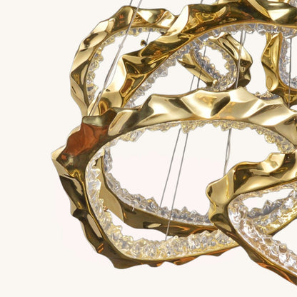 Luxurious Helix Golden Chandelier