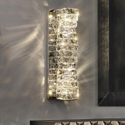 Claxo Crystal Block Wall Sconce